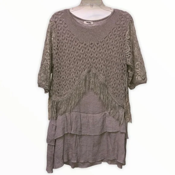 BOHO crochet fringe Tunic/Dress Selfie Couture by Trendology - Picture 9 of 9